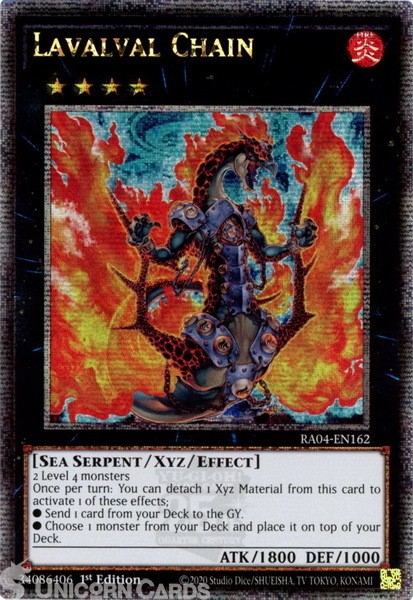 RA04-EN162 Lavalval Chain : Quarter Century Secret Rare 1st Edition Mint YuGiOh
