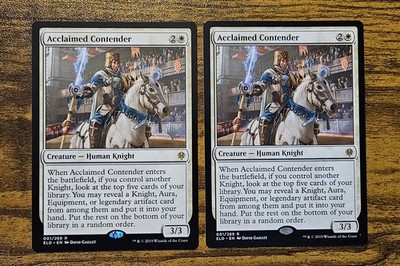 2x Acclaimed Contender - Rare - NM -  MTG Throne of Eldraine  B&B 