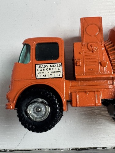 VINTAGE MATCHBOX KINGSIZE K13-1 ERF READY MIX CONCRETE TRUCK & ORIGINAL BOX 1963 - Picture 19 of 19