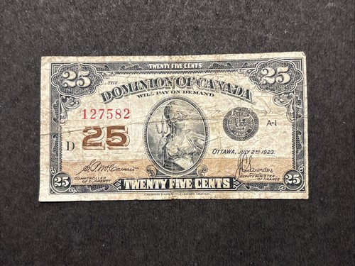1923 The Dominion Of Canada 25 Cents Banknotes - Ottawa