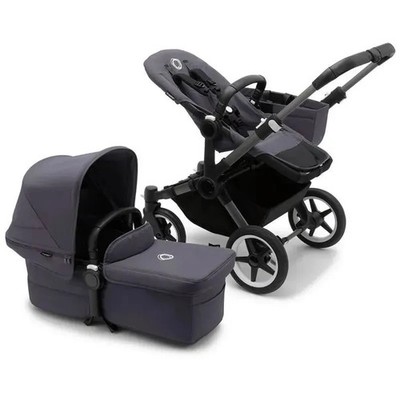 Bugaboo - Donkey 5 Complete Stroller, Graphite /Stormy Blue - Sealed Box