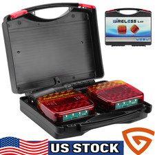 2 Wireless Magnetic Tail Light Rechargeable LED Trailer Light For Truck RV Boat
