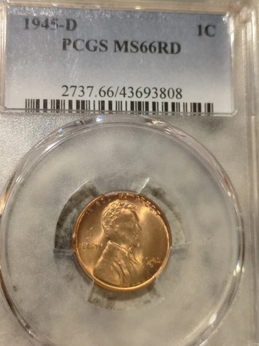 1945-D RED PCGS MS-66  Lincoln BU   coin uncirculated cent  Whole Set Listed