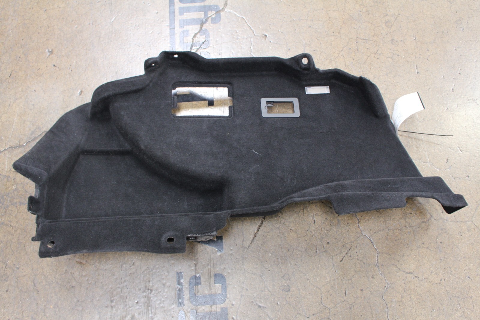 Maserati Ghibli, LH, Left, Trunk Side Carpet Panel, Used, P/N 670071529