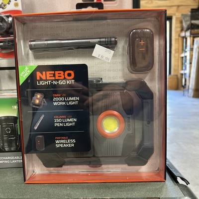 NEBO Light-N-Go Kit / Pen Light, Work Light and Wireless Speaker Combo