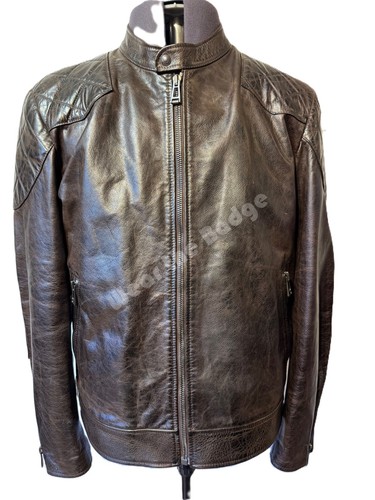BELSTAFF LEGACY OUTLAW CALF LEATHER JACKET DARK COPPER UK46 3XL RRP £1350 BNWT