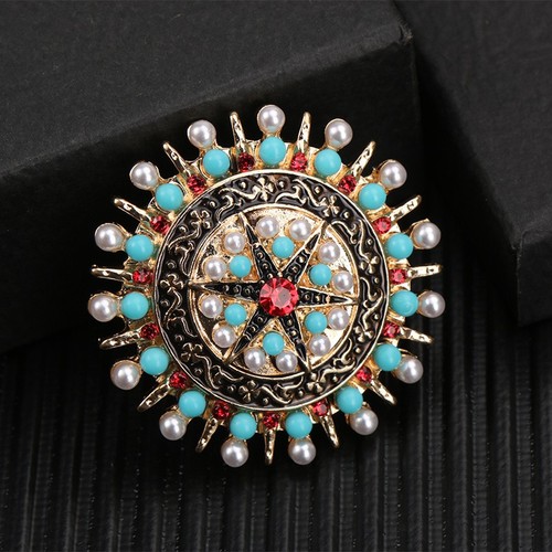 Broche de sol bohemio vintage prendedor europeo accesorios de ropa para hombres mujeres - Imagen 3 de 5
