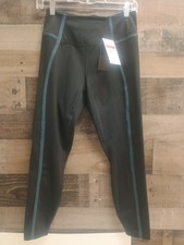 Nike HJ1137-010 One Women's Large High-Waisted 7/8 Leggings, Blk/Armory Navy/Blk