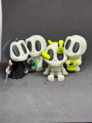 Skelett Glow In The Dark Blob Lab 3D gedruckte Figuren Halloween Set