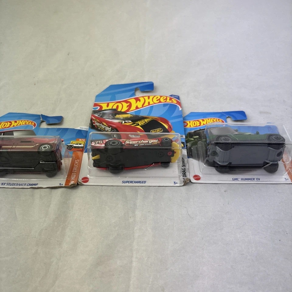 3X Hot Wheels Cars 63studebbaker, GMC, sobrealimentado en embalaje leer descripción Foto 2 de 4