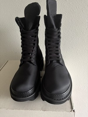 Rick Owens boots Woven Padded Boots Army Megatooth Ankle Boot. eu