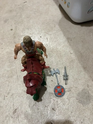 Vintage 1982 Mattel Masters Of The Universe He Man Battle Cat Lots Of Wear