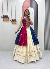 Pink Designer Lehenga Choli Koti Set Traditional Garba Dandiya Dress Women