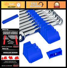 Modular Wrench Organizer for 40 Tools - Magnetic Base, USA Made, Blue Color