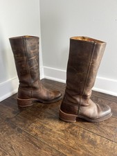 FRYE Campus Boots, Vintage marble Brown Leather, Women  s Sz 7 Festival Ready 