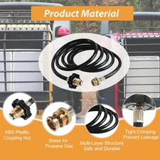F273704 10FT Propane Adapter Hose Mr Heater Buddy Series Big Buddy/Little Tank