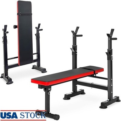 All-in-One Adjustable Bench Squat Rack Multi-Function Home Gym Equipment New