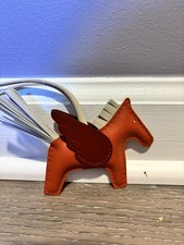 HERMES Rodeo Pegase PM Charm Lambskin Orange Horse