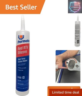 81409 High-Temp Red RTV Silicone Gasket, 11 oz.