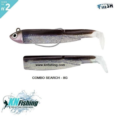 FIIISH BLACK MINNOW 90mm No.2 Silikonköder Spinn LRF Angeln 5gr - 20gr