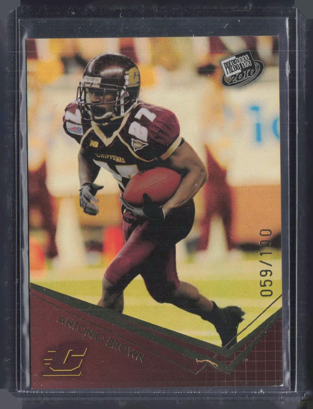 Antonio Brown Press Pass #9 Gold