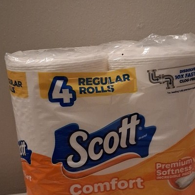 Scott Premium Softness Regular Roll Toilet Paper 4 Rolls White