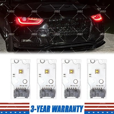 RED Angel Eye DRL LED Chips Boards For Audi A4 S4 B8 2013-2016 Xenon Headlight
