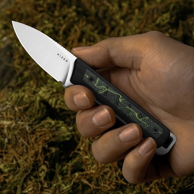 Kizer Cutlery Whiskey Fixed Knife 2.13'' AEB-L Steel Blade G10/G-Mascus Handle