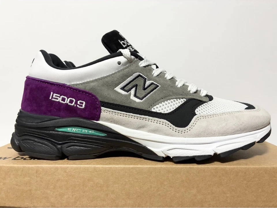 Deadstock New Balance M15009EC Color Blanco Gris Hecho en Inglaterra Hombres Us9.5 Foto 2 de 4
