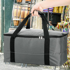 Bongo Drum Bag with Carrying Grip, 18 Inch Standard Size Padded Bongo Gig Bag...