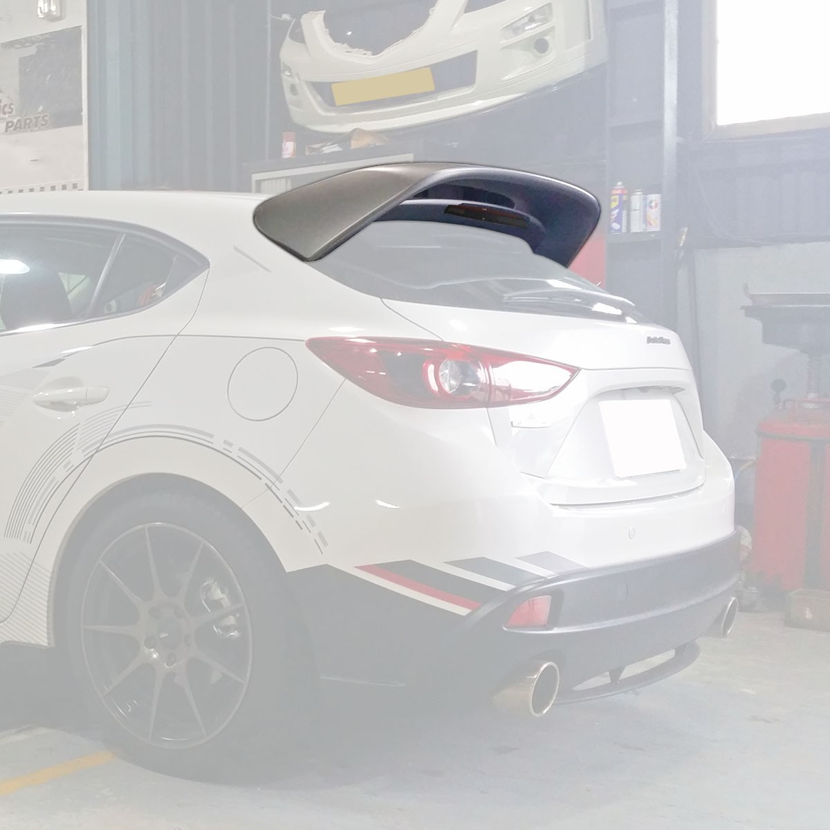 Fits 14-18 Mazda 3 Hatch 5dr MS-Style Rear Roof Spoiler (ABS) +