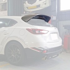 Fits 14-18 Mazda 3 Hatch 5dr Ms-style Rear Roof Spoiler Abs Red Lens Leds Fits 14-18 Mazda 3 Hatch 5dr Ms-style Rear Roof Spoiler Abs Red Lens Leds