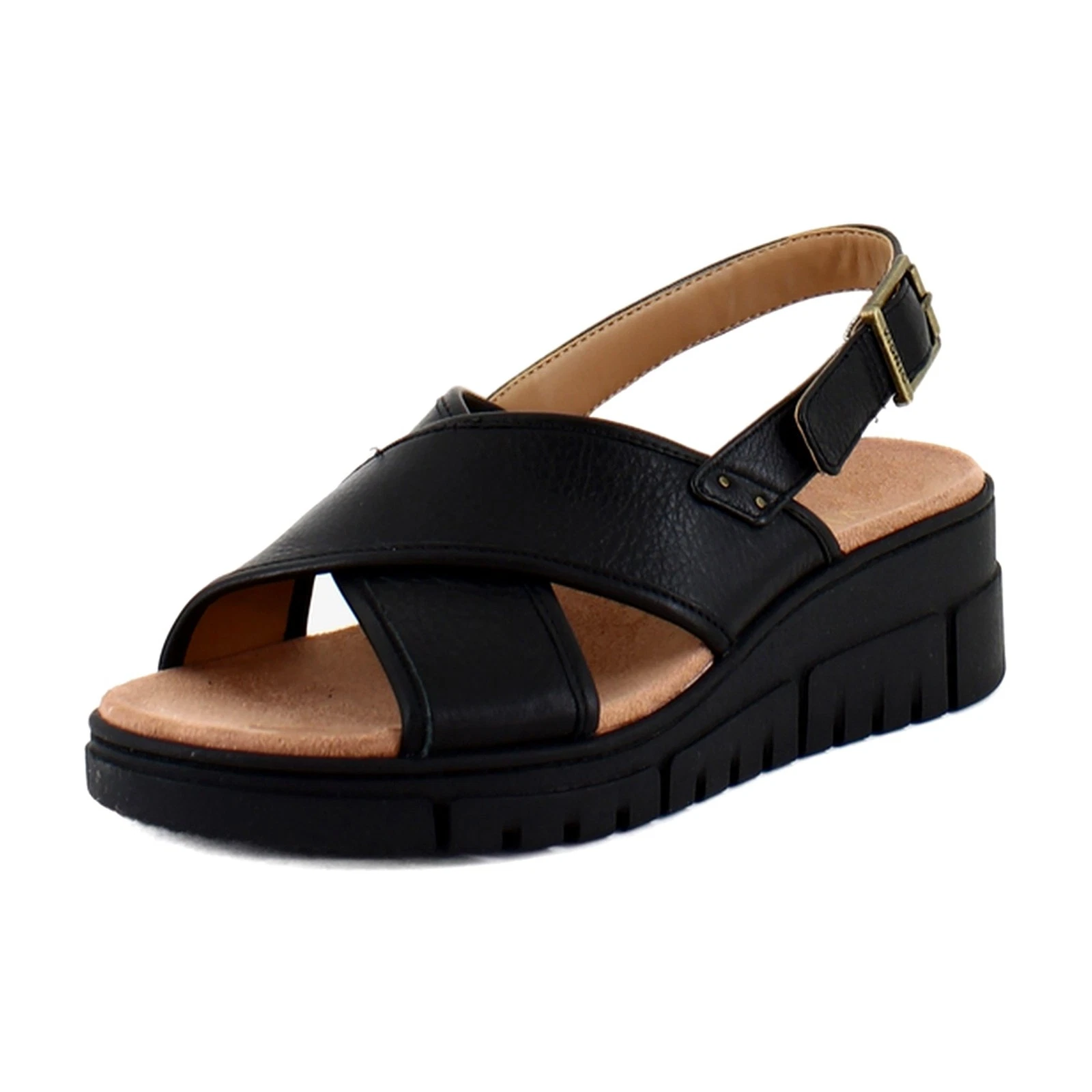 Vionic Uptown Sonoma Womens Sandals Black Leather