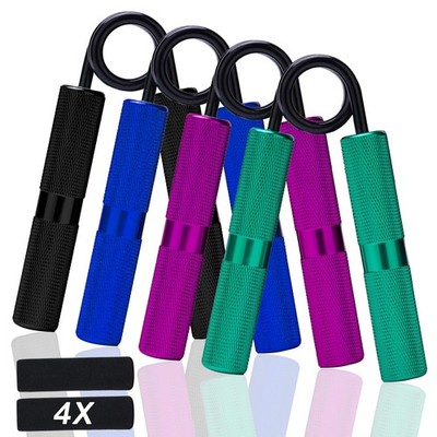 Grip Strength Trainer 4 Pack,50LB-200LB Metal Hand Grip Strengthener Set,Non-...
