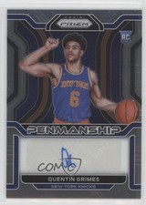 2021-22 Panini Prizm Rookie Penmanship Quentin Grimes #RP-QGR Auto RC 0c3