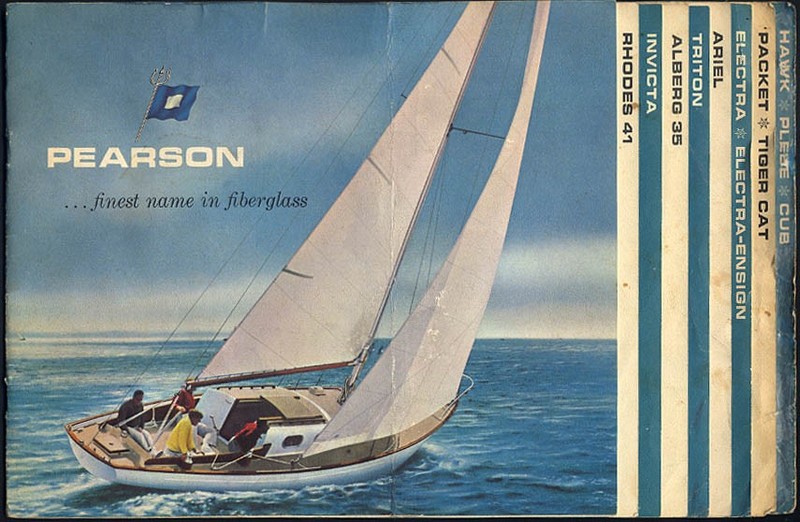 Pearson Fiberglass Yachts catalog 1963 Rhodes Invicta Alberg Triton Ariel &c