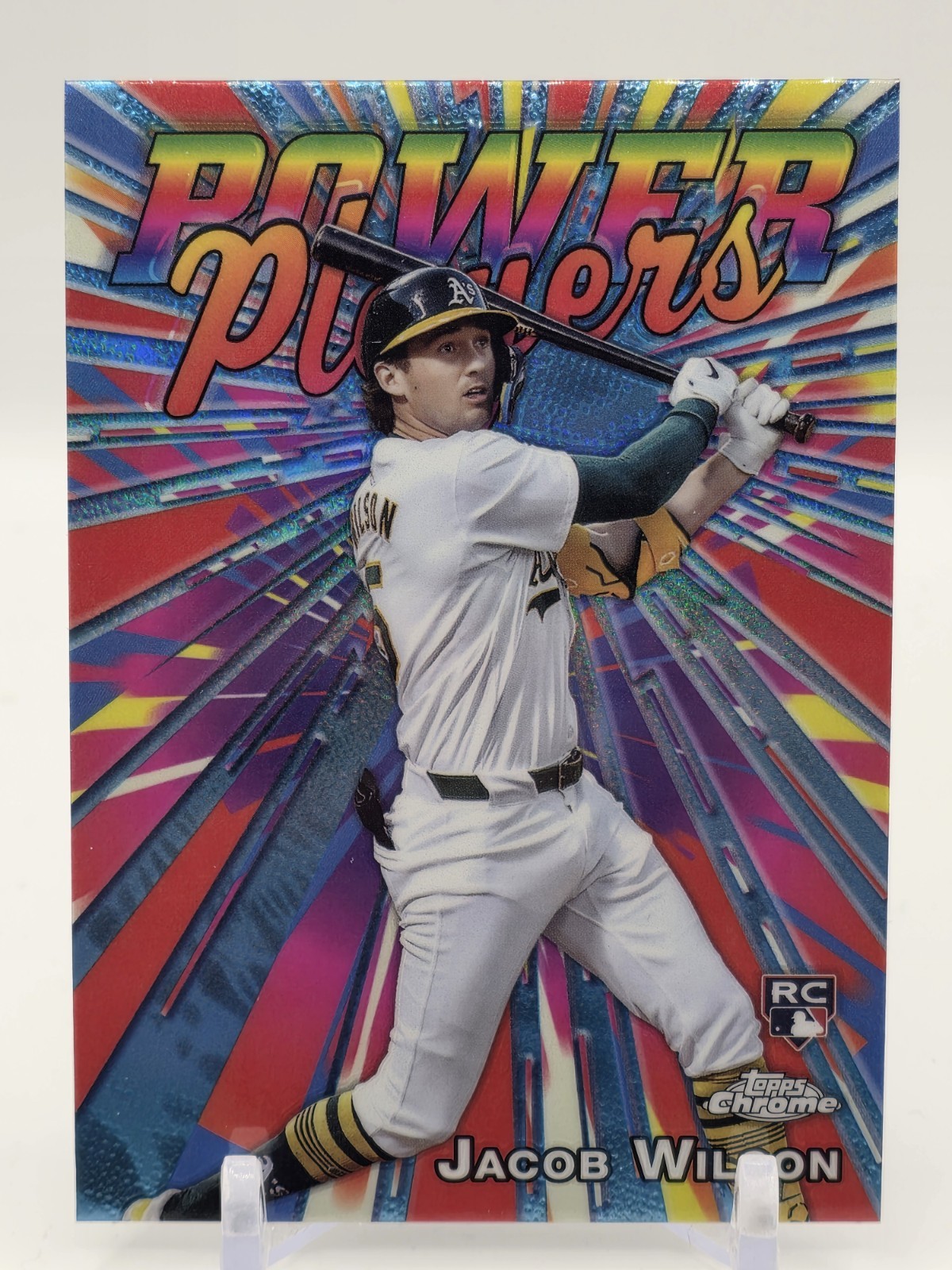 2025 Topps Chrome - Jacob Wilson RC Power Players PP-22  Athletics