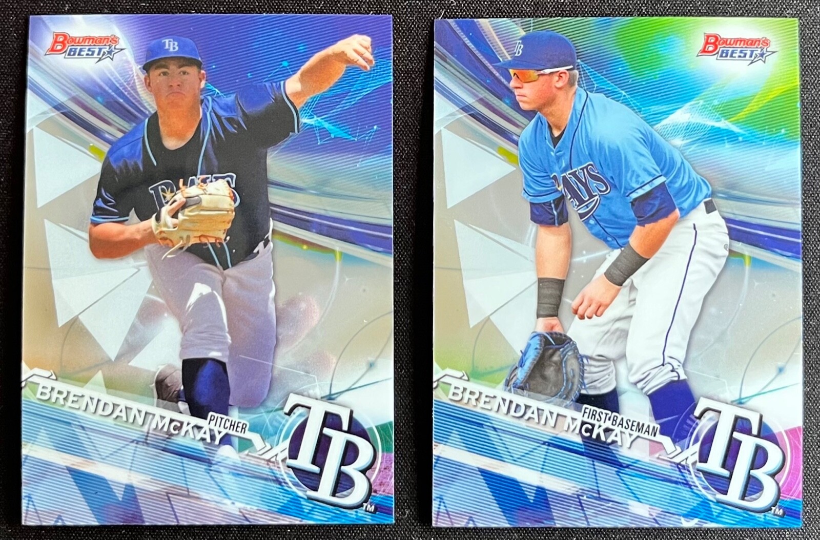 ⚾️ (2) 2017 Bowman's Best Top Prospects Brendan McKay #TP-20 & 21 - TBay Rays