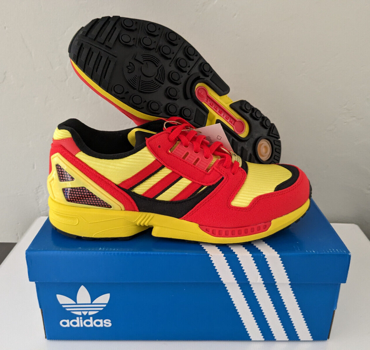 adidas ZX 8000 Bring Back Germany Yellow Red Black GY4682 Men's Shoe Size 10