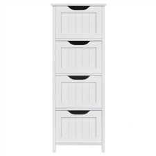 Bathroom Floor Cabinet Storage Organizer with 4 Drawers Free Standing Cabinet