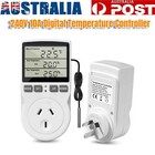 Digital Temperature Controller Sensor w/Socket Timer Plug In Thermostat Electric