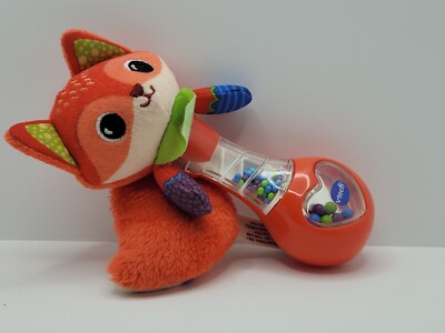 VTech Shake See Fox Rattle Sensory Baby Toy with Crinkle