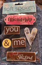 MAMBI Soft Spoken Scrapbook Layered 3D Stickers FRIENDSHIP *