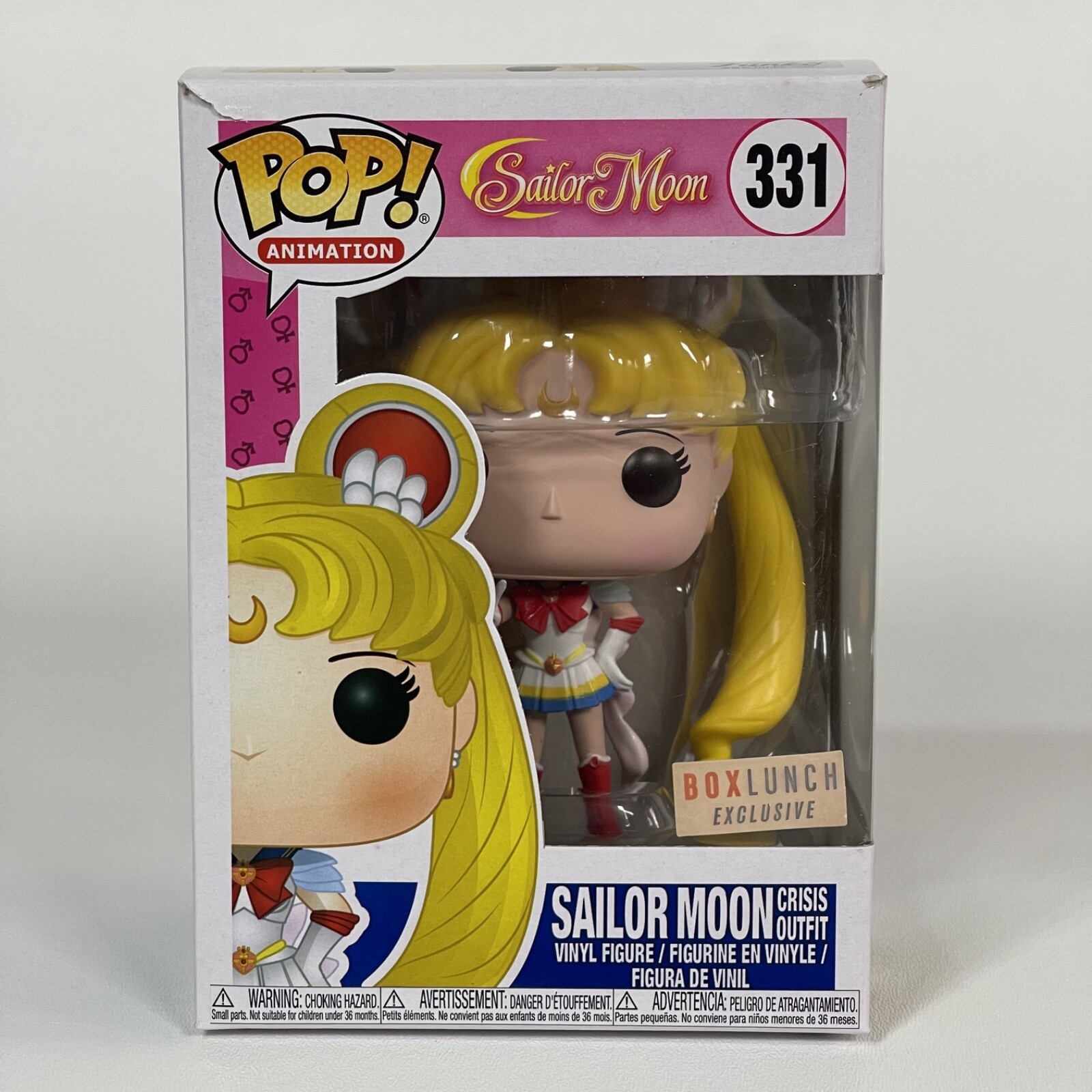 Funko Pop #331 Sailor Moon Crisis Conjunto Caja Almuerzo Exclusivo -- Nueva Caja Dañada