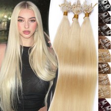CLEARANCE Micro Loop Ring Beads Remy Human Hair Extensions Thick Nano Ring 1g US