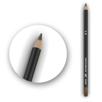 Aquarell Pencil Bleistift Earth Brown (Box 5 Pcs) Ak10028 Ak Interactive
