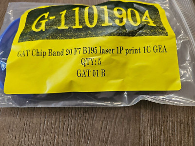 GAT - Gantner Chip Band 20 F7 B180 laser 1P print 1C GEA cod - MIFARE  qty of 5