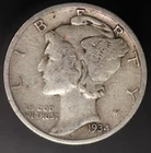 1934 MERCURY DIME-FRESH FROM AN OLD COLLECTION- LOT AA-5356