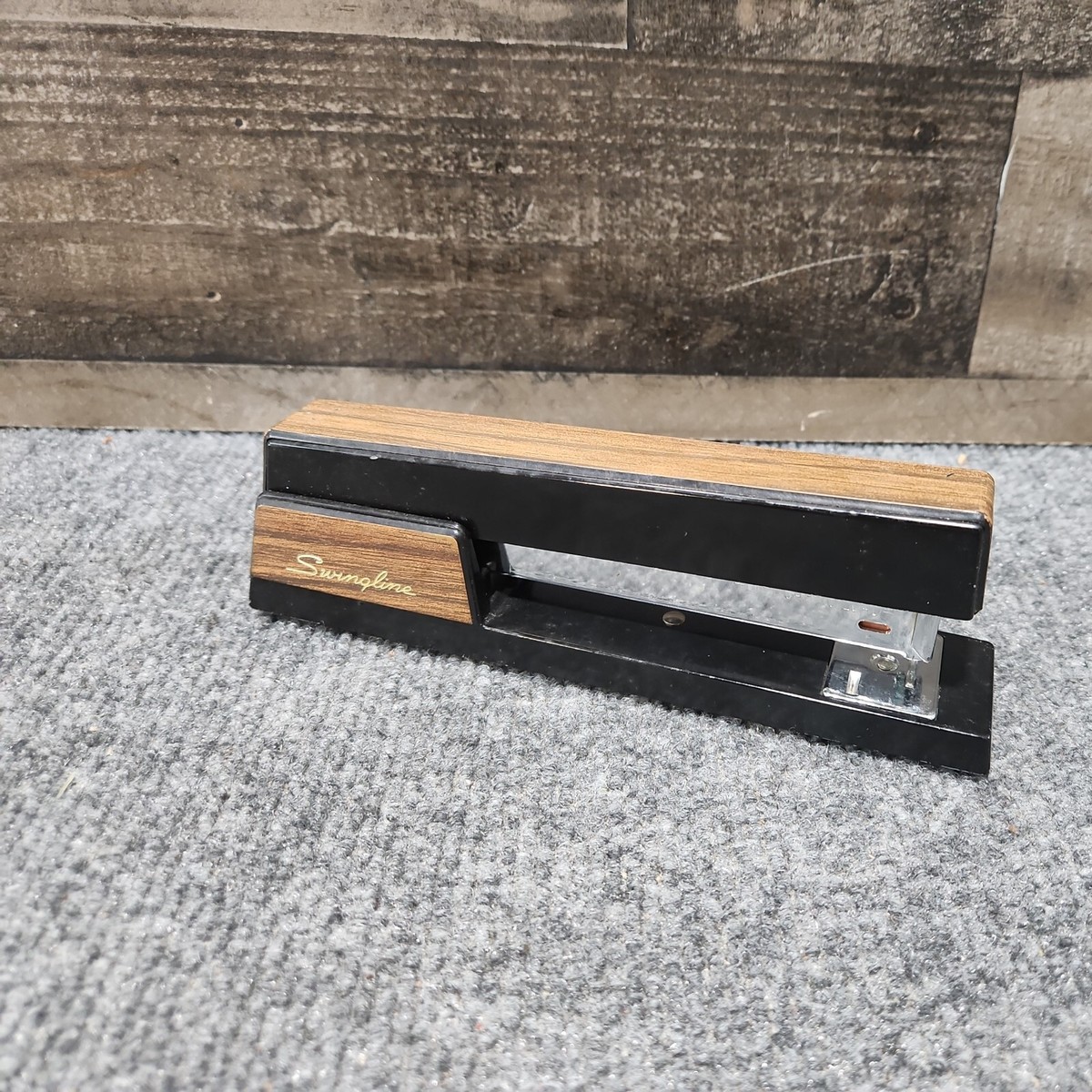 Vintage Retro Swingline 767 Faux Wood Grain Metal Body Stapler