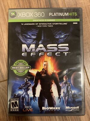 Mass Effect -- Platinum Hits (Microsoft Xbox 360, 2009) With Manual